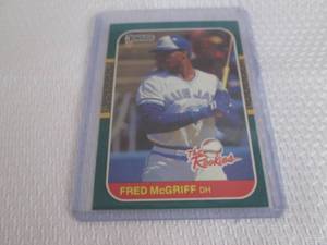 lot 140 image: 1987 Donruss Fred McGriff The Rooki...