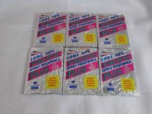 lot 161 image: 6-1991 NFL Pacific Plus Packs...
