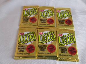 lot 178 image: 6-1992 Fleer Ultra Baseball Series ...