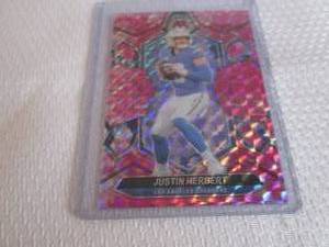 lot 213 image: 2024 Mosaic Justin Herbert Pink Pri...