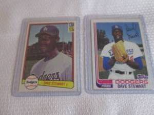 lot 221 image: 1982 Topps & Donruss Dave Stewart R...