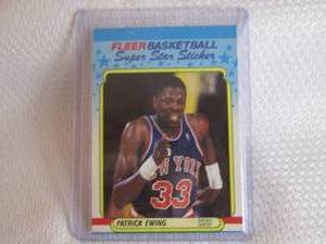 lot 235 image: 1988-89 Fleer Patrick Ewing Super S...