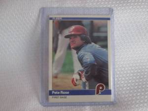 lot 243 image: 1984 Fleer Pete Rose Card...