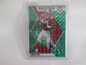 lot 261 image: 2020 Mosaic Jerry Rice Green Prizm...