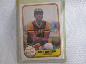 lot 272 image: 1981 Fleer Dave Winfield Card...