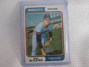 lot 288 image: 1974 Topps Bert Blyleven Card...