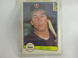 lot 289 image: 1982 Donruss Kent Hrbek Rookie Card...