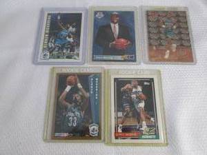 lot 296 image: 5 Alonzo Mourning Rookie Cards...