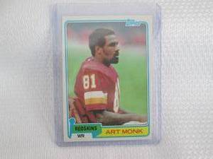 lot 309 image: 1981 Topps Art Monk Rookie Card...