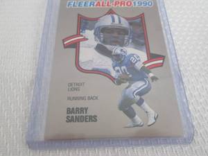 lot 310 image: 1990 Fleer Barry Sanders All Pro Ca...