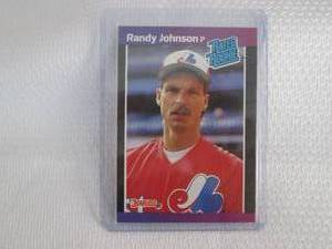 lot 343 image: 1989 Donruss Randy Johnson Rookie C...