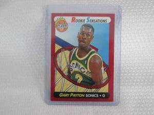 lot 351 image: 191-92 Fleer Gary Payton Rookie Sen...