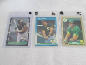 lot 372 image: 1987 Jose Canseco Fleer, Donruss & ...