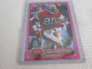 lot 396 image: 2023 Chrome Jerry Rice Pink Refract...