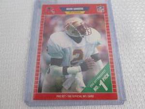 lot 397 image: 1989 Pro Set Deion Sanders Rookie C...