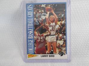 lot 401 image: 1992 Kelloggs Larry Bird Card...