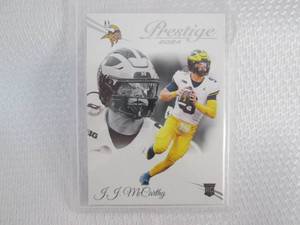 lot 411 image: 2024 Prestige JJ McCarthy Rookie Ca...