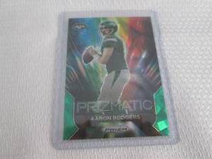 lot 443 image: 2023 Prizm Aaron Rodgers Green Priz...