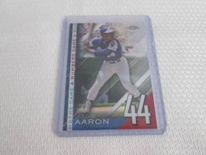 lot 447 image: 2020 Topps Chrome Hank Aaron Card...