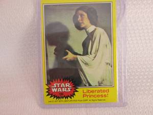 lot 484 image: 1977 Topps Princess Leia Card...