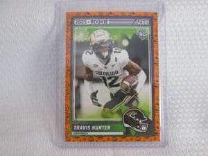 lot 489 image: 2025 Score Travis Hunter Rookie Car...