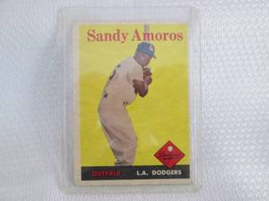 lot 497 image: 1958 Topps Sandy Amoros Card...