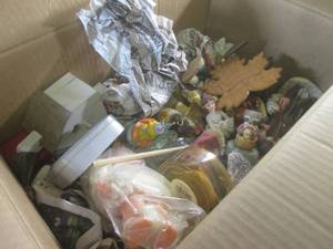 lot 64 image: (A-3) Box of Small Figurines and Ot...