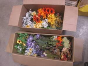 lot 69 image: (F-2) 2 Boxes of Faux Flowers...