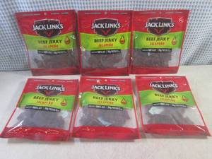 lot 181 image: (B-2) 6 Bags of Jack Links Jalapeno...