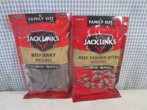 lot 192 image: (B-3) 2 Family Size Bags of Jack Li...