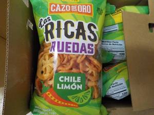 lot 27 image: 8 Bags Las Ricas Ruedas 3.5 oz Chil...