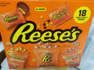 lot 50 image: Reeses 18 pack Variety...