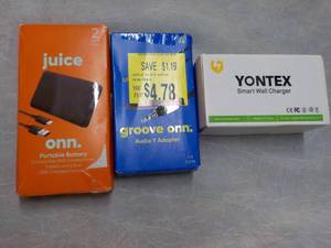 lot 87 image: Onn. Portable Battery, Audio Y Adap...