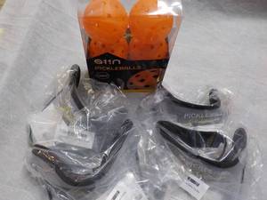 lot 120 image: 6 Pickle Balls and 4 Visors...