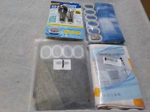 lot 178 image: Shower Curtains and Drain Buddy...
