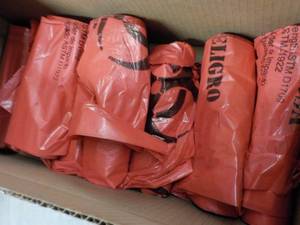 lot 254 image: 8 Rolls Extra Large Red Trash Bags...
