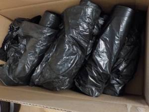 lot 256 image: 8 Rolls Extra Large Black Trash Bag...