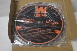 lot 51 image: WEN BL1024 10-Inch 24-Tooth Carbide-Tipped Professional Multi-Material Framing Saw Blade