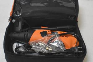 lot 69 image: WEN 23114 1.4-Amp High-Powered Variable Speed Rotary Tool with Cutting Guide, LED Collar, 100 Accessories, Carrying Case and Flex Shaft