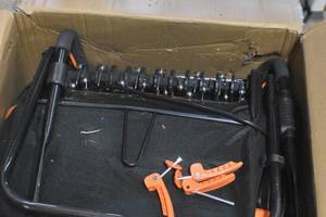 lot 96 image: WEN DT1516 16-Inch 15-Amp 2-in-1 Electric Dethatcher and Scarifier with Collection Bag