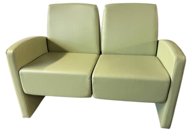 lot 3 image: MSRP $3600 High Quality &amp Designer Stance Healthcare Onward Lounge Two Seater Chair - 21 Seat Width, No Center Arms, Square Backs - Great Condition A Very Heavy Solid Piece Warrant Backed Built To Last A Lifetime