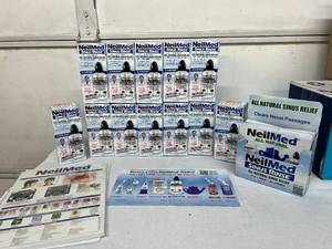 lot 76 image: Lot of NEW NeilMed Sinus Rinse by Dr. Mehta All Natural Sinus Relief Soothing Saline Solutions - 8 oz. Squeeze Bottles