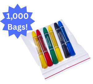 lot 16 image: NEW Case Minigrip Red Line Reclosable Poly Bags  4x6, 2-Mil Thick, 1,000 BagsCase  Durable, Easy-to-Use Red Zipper  Ideal for Small Parts, Crafts, Food Storage &amp Organization