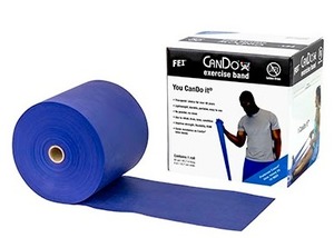 lot 45 image: MSRP $120 NEW FEI CanDo Latex-Free Exercise Band  Blue, Heavy Resistance (Level 4) 50 Yards Long x 5 Wide, Durable &amp Portable, No PowderMess  Ideal for Physical Therapy, Rehab, Strength Training, Flexibility &amp Range of Motion Exercises