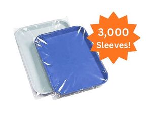 lot 90 image: 5 Boxes (500 BagsSleeves per box) NEW Defend BF-7000 10.5 x 14 Mayo Stand Or Dental Tray Sleeves - Durable Clear Plastic, Full Tray Coverage, Sterile Barrier, Helps Prevent Cross-Contamination - Makes great minnow bags etc too