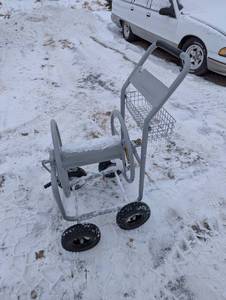 lot 1 image: Heavy duty strongway hose reel cart, four wheels