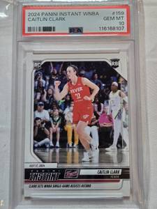lot 2 image: Caitlin Clark Rookie 2024 Panini Instant #159 Panini Graded GEM MT 10 - Indiana Fever Basketball Card