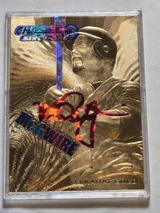 lot 6 image: Mark McGwire 1998 Bleachers 23 Karat Gold Card #06839861 - St. Louis Cardinals Baseball Card