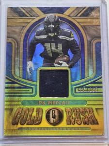 lot 7 image: DK Metcalf 2023 Panini Gold Standard Gold Rush Relic #GR-DKM and Numbered 135199 - Seattle Seahawks Football Card
