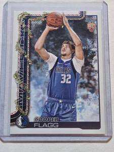 lot 14 image: Cooper Flagg Rookie 2025 Topps Holiday #H161 - Dallas Mavericks Basketball Card